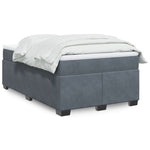 Box Spring Bed with Mattress Dark Grey 120x200 cm Velvet 3285276