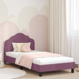 Children's Bed Frame with Headboard Purple 80 x 200 cm Velvet 42010947
