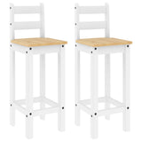 Bar Chairs 2 pcs White Solid Wood Pine 4005695