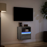 TV Wall Cabinet with LED Lights Grey Sonoma 41x31x45 cm 852323
