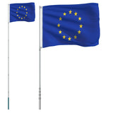 Europe Flag and Pole 5.55 m Aluminium 3147144