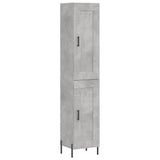 Highboard Concrete Grey 34,5x34x180 cm Engineered Wood 3200461
