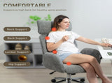 Office Chair with Adjustable Headrest, Spring Pack, Curved Line, Boucle Fabric - Charcoal Grey T3398P555835