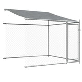 Dog Cage with Roof and Doors Grey 10x2x2 m Galvanised Steel 3209566