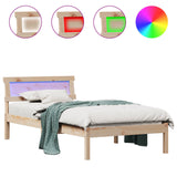 Bed Frame with Headboard Brown 80 x 200 cm Solid Pine Wood 872839