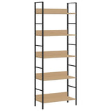 5-Layer Book Shelf Oak 60x27.6x158.5 cm Engineered Wood 288227