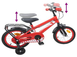 Kids Bike 12 Inches for 2-4 Years Old Red 42009359