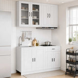 Kitchen Unit PORTO 4 pcs High Gloss White Engineered Wood 3438339