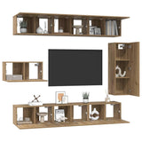 TV Cabinet Set 8 pcs Artisan Oak Engineered Wood 3393134