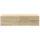 Wall Shelf with Drawers Sonoma Oak 60x26.5x15 cm Engineered Wood 859970