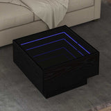 Coffee Table Black oak 50 x 50 x 30 cm Engineered wood 879661