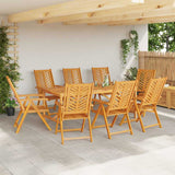 Garden Dining Set 9 pcs Brown Solid Acacia Wood 3154126