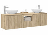 Bathroom Cabinet Set 3 pcs Sonoma Oak 49.5 x 41 x 64.5 cm 3405629