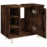 Bathroom Cabinet Smoked Oak 60x32x53.5 cm Engineered Wood 826372