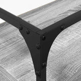 TV Cabinet with Glass Top Grey Sonoma 98x35x51 cm Engineered Wood 846067