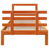 Bed Frame with Headboard without Mattress Wax Brown 100x200 cm 3306128