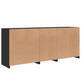 Sideboard with LED Lights Black 162x37x67 cm 3208996