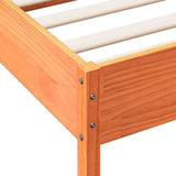 Bed Frame without Mattress Wax Brown 200x200 cm Solid Wood Pine 3328222