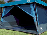 Camping Tent Set Folding 2 pcs Blue Taffeta and Fabric 3337172