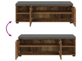 Hall Bench Old Wood 100 x 38 x 46 cm Engineered Wood and Fabric 891518