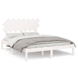 Bed Frame without Mattress White 140x200 cm Solid Wood 3104869
