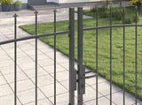 Double Gate with Lock Woerden Grey 400 x 224.5 cm Steel 42008858