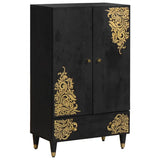 Highboard Black 60 x 33 x 100 cm Solid Mango Wood 4018838