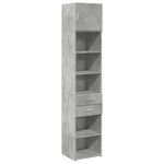 Slim Storage Cabinet Concrete Grey 45x42.5x225 cm Engineered Wood 3281297