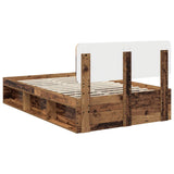 Bed Frame with Headboard Old Wood 120 x 200 cm Solid Pine Wood 3412103