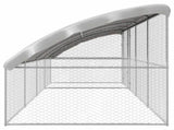 Dog Kennel 4 pcs Silver 8 x 2 x 2 m Galvanised steel 3368332