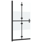 ZNTS Foldable Walk-in Shower Wall Half Frosted ESG Glass 80x190 cm 151187