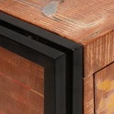Sideboard with Doors Brown Solid Reclaimed Wood and Metal 4104750
