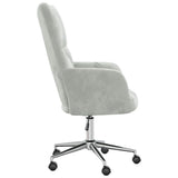 Relaxing Chair with Wheel Light Grey 69 x 61.5 x 102 cm Velvet 42022456