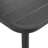 44263 7 Piece Outdoor Dining Set Steel Dark Grey
