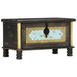 Storage Chest Black 80x40x45 cm Solid Mango Wood 286396