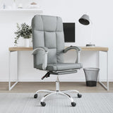Reclining Office Chair Light Grey Fabric 349637