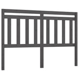 Bed Headboard Grey 156x4x100 cm Solid Wood Pine 814101
