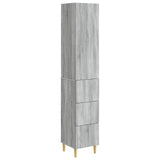 Cabinet Set 2 pcs Grey Sonoma 33 x 34.5 x 90 cm Engineered Wood 3416571
