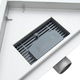 2 in 1 Triangle Shower Drain Silver 32 x 32 x 7.5 cm 42015936