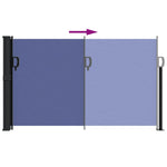 ZNTS Retractable Side Awning Blue 117x300 cm 4004281