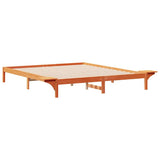 Bed Frame with Side Tables Wax Brown 200 x 210 cm 873237