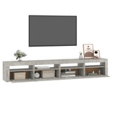 TV Cabinet with LED Lights Concrete Grey 240x35x40 cm 3152765