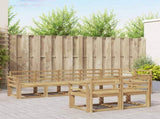 Outdoor Sofa Set 8 pcs White Solid Acacia Wood 3387803