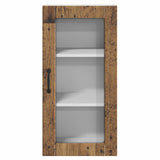 Wall Glass Cabinet LUCCA 2 pcs Old Wood 40 x 31 x 80 cm 885002