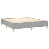 Box Spring Bed Frame Light Grey Super King Fabric 3121211