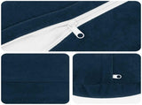 Cushion with Pillow HEERLEN 6 pcs Blue Microfiber Fleece 929140