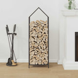 Firewood Rack Black 40x25x120 cm Cold-rolled steel 864299