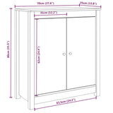 Sideboards 2 pcs 70x35x80 cm Solid Wood Pine 3114064