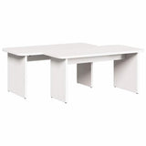 Coffee Table 2 pcs White Solid pine wood 873524