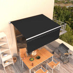 Manual Retractable Awning with Blind 3.5x2.5m Anthracite 3069279